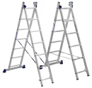 Лестница двухсекционная 150 кг, 6.74 м, 2х14 ст. (сер. - 214/5214)